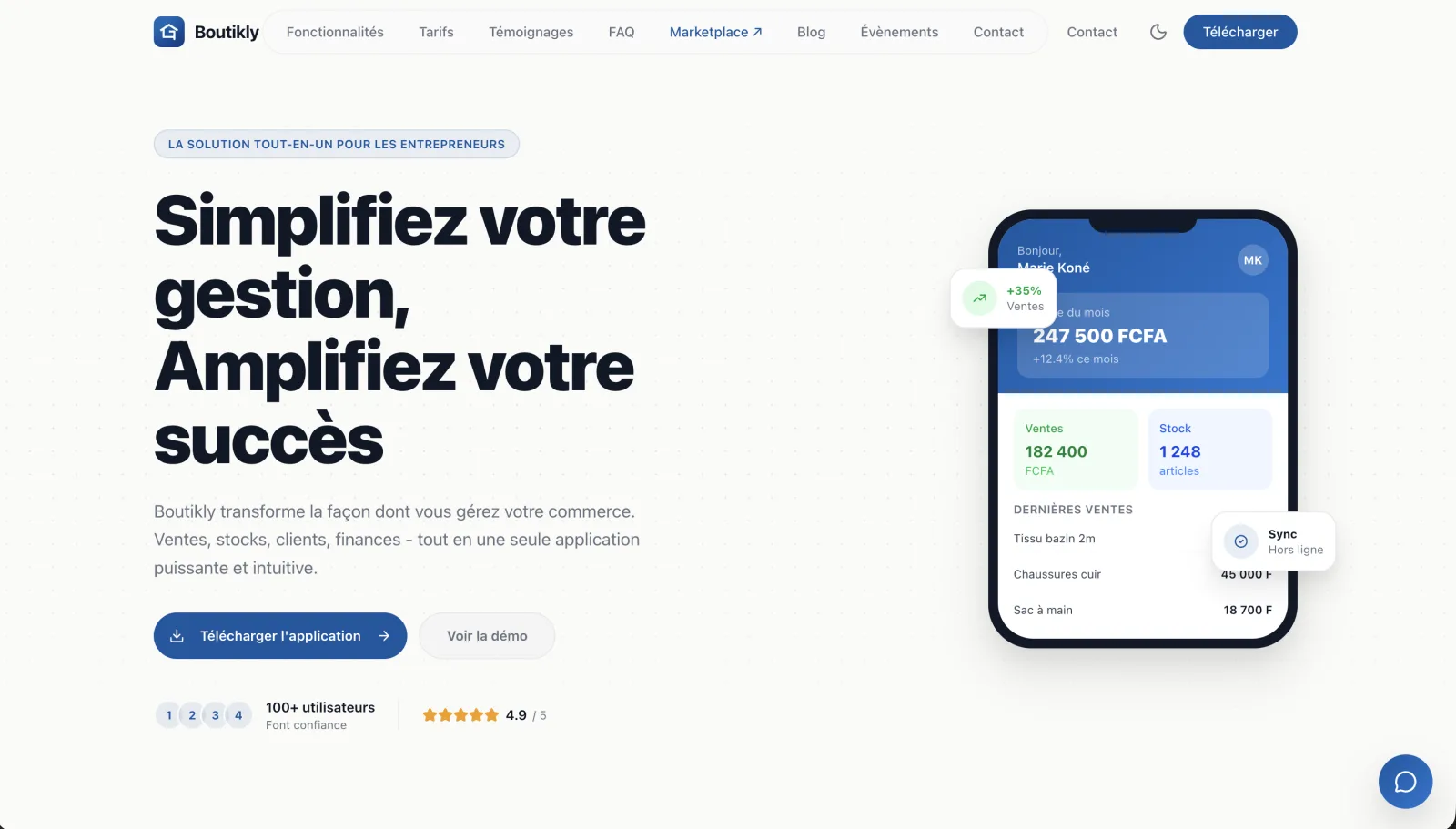 Boutikly - Application Mobile de Gestion d'Activités